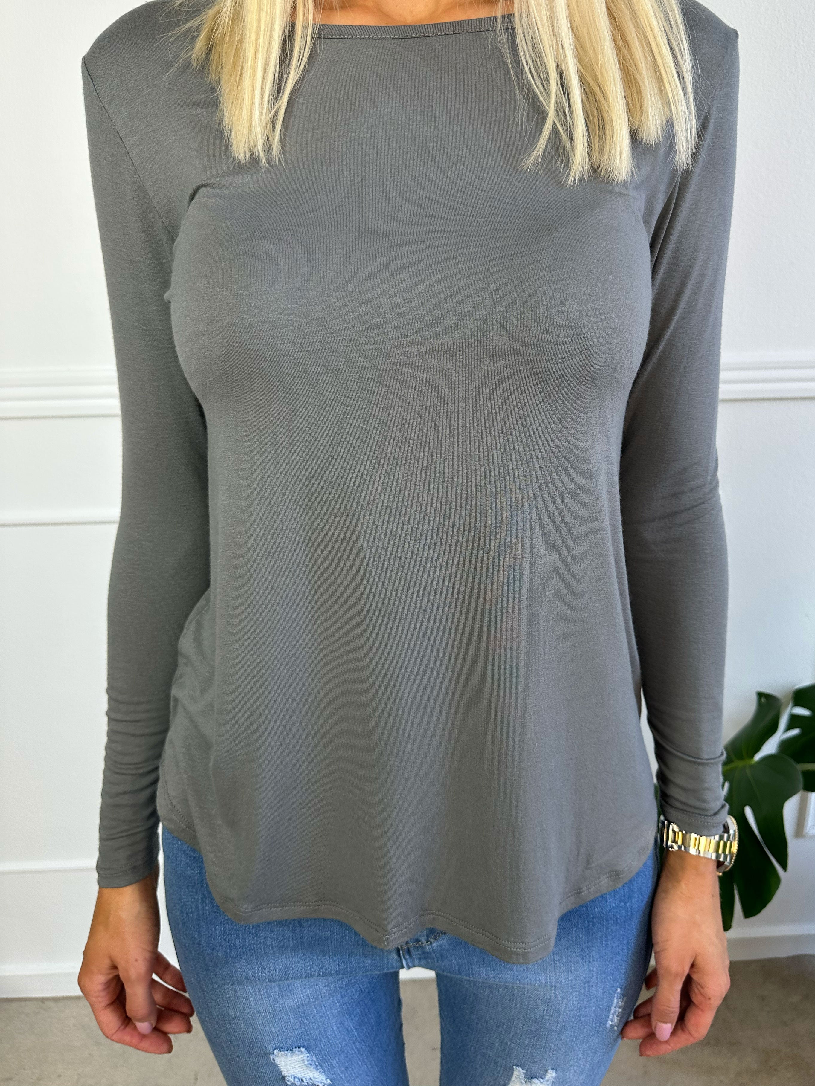 Otine - Langærmet basisbluse